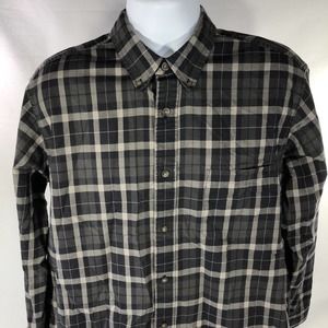ST JOHNS BAY PREMIUM TWILL SHIRT MENS LARGE TALL BUTTON DOWN LONG SLEEVE DARK